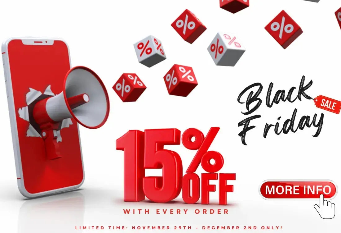 🎉 Black Friday Weekend Offer: 15% OFF Everything! 🛍️