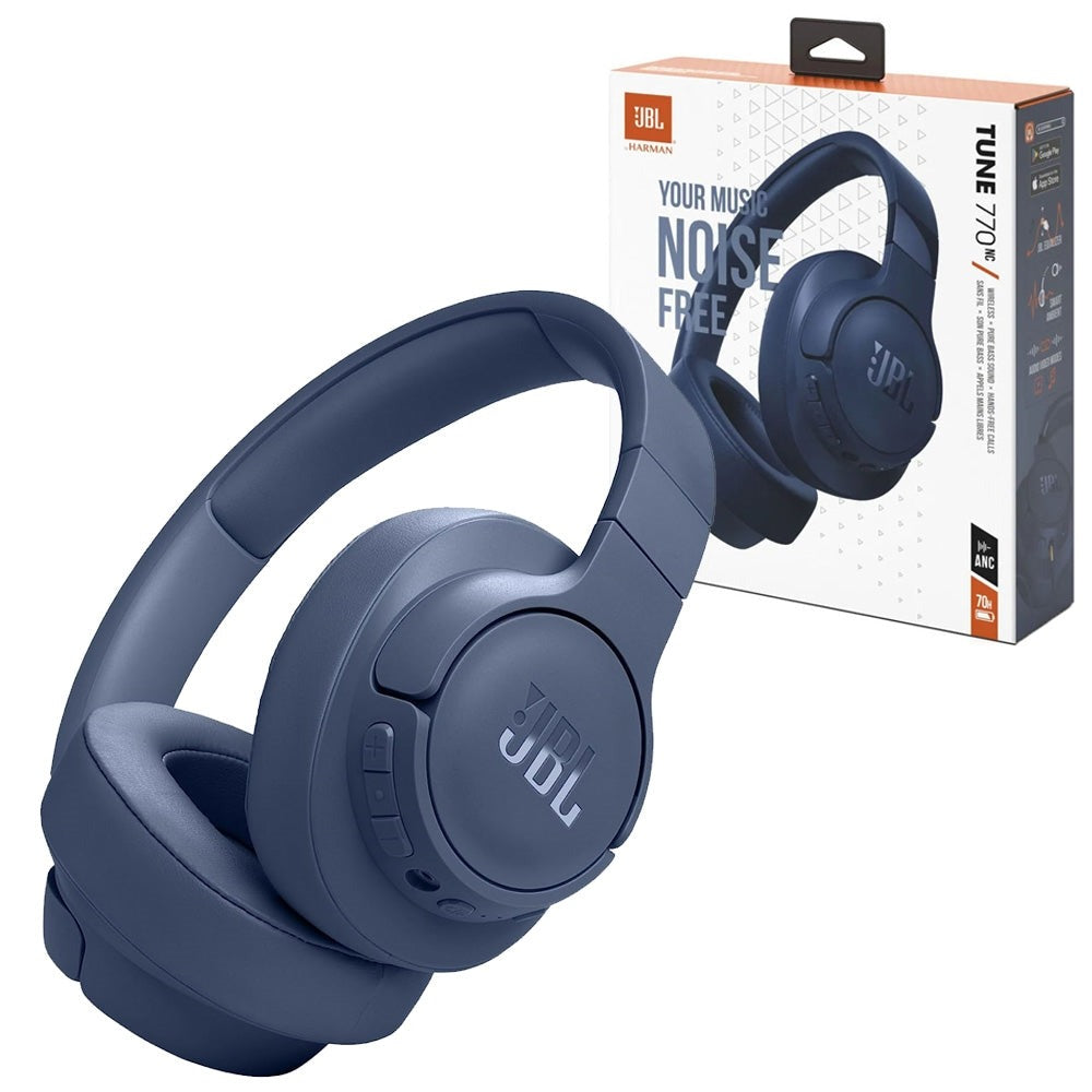 JBL Tune 770NC Noise Bluetooth Cancelling Blue Headphones Wireless
