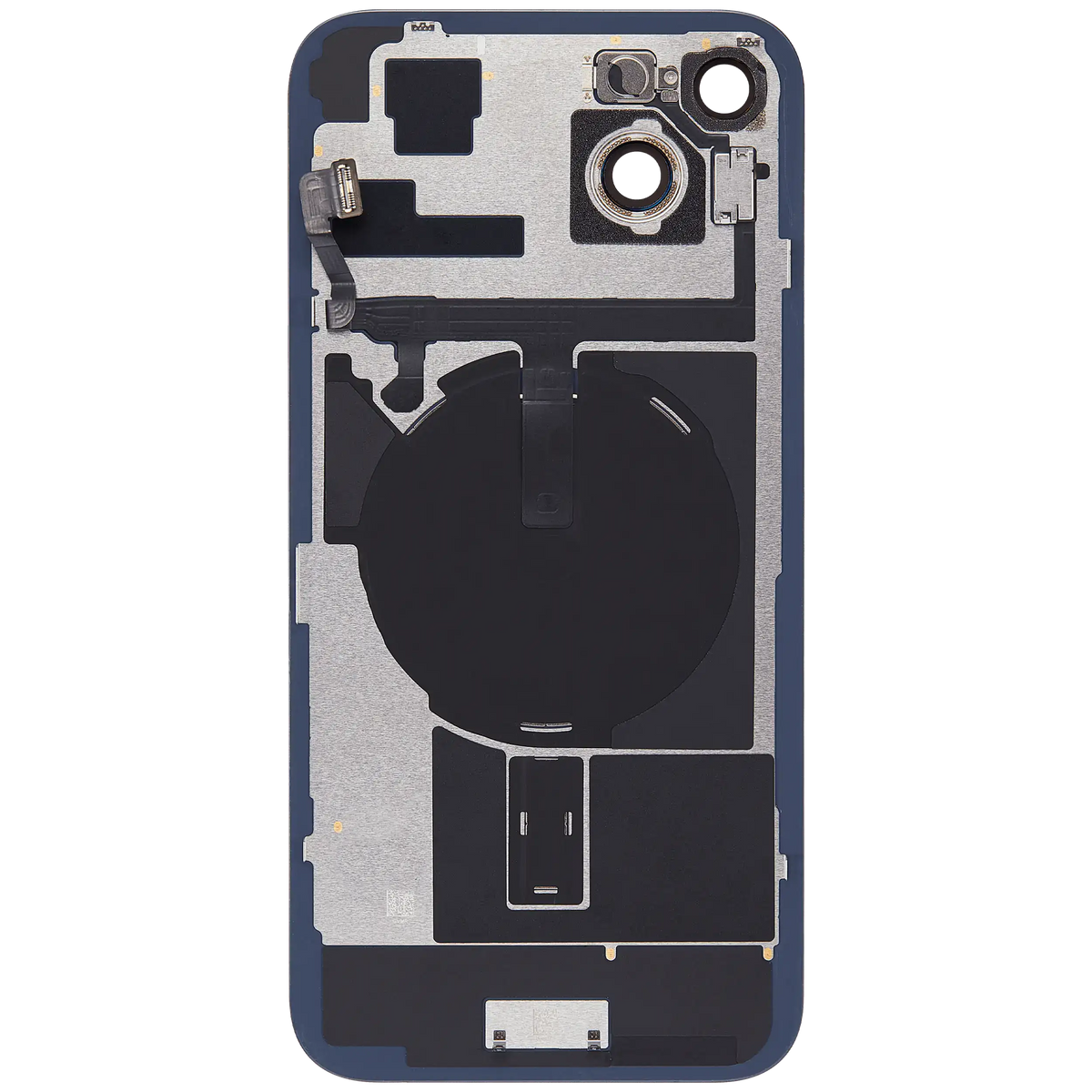 Back Glass W/ Mag Safe Magnet & Nfc & Flashlight Flex For I Phone 15 Plus (Used Oem Pull: Grade B) (Black)