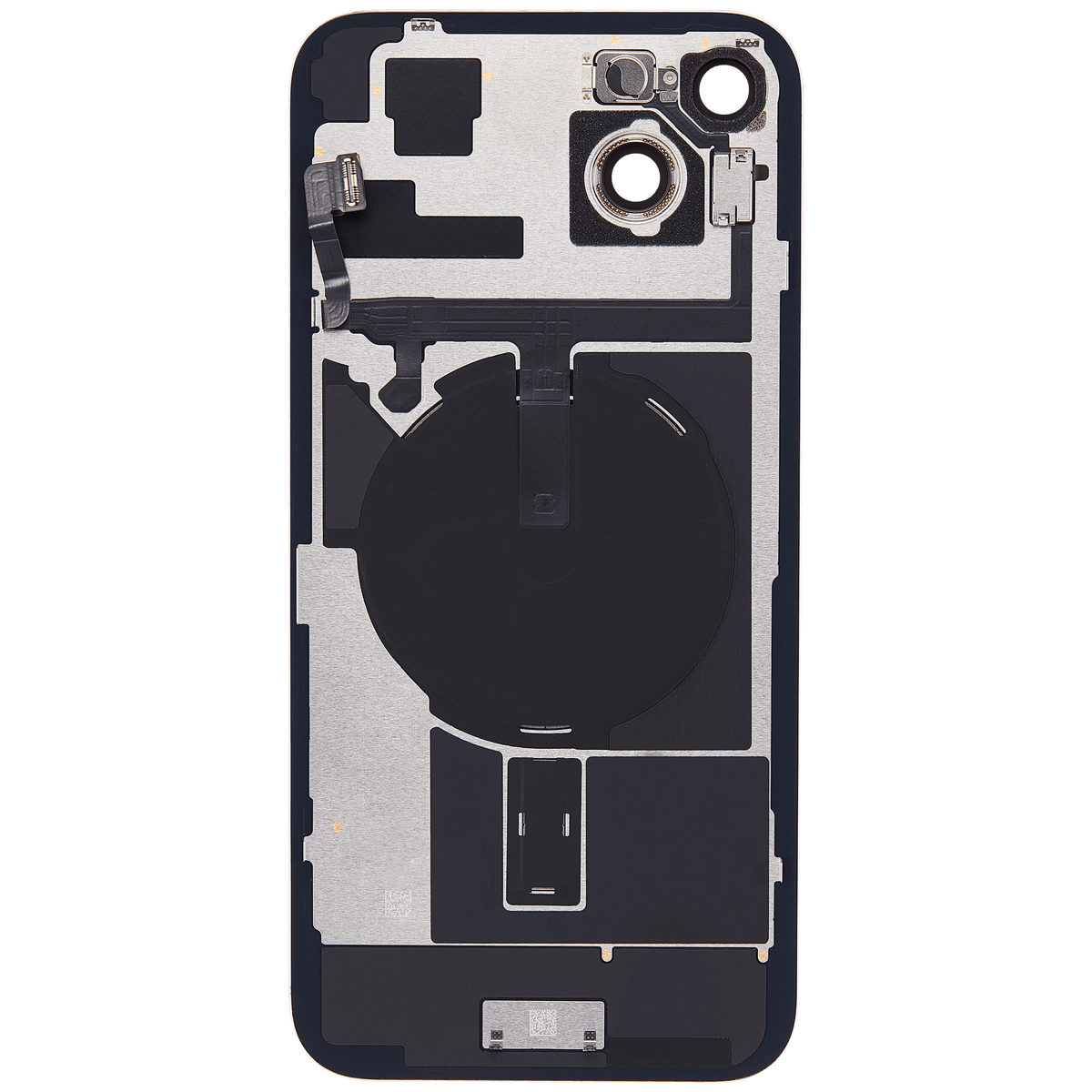 For iPhone 15 Plus Back Glass With MagSafe Magnet, NFC & Flashlight Flex Pulled - Grade C - Pink
