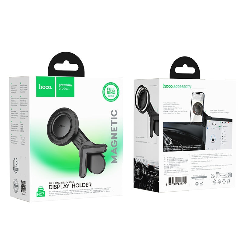 Hoco H57 Show Ring Magnetic dash Monitor Car Holder Black