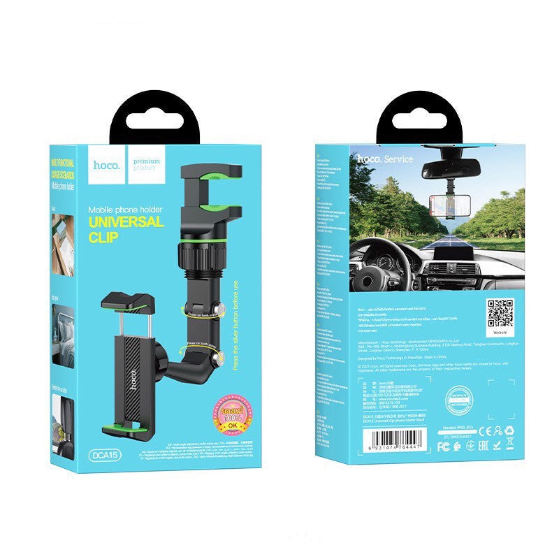 Hoco DCA15 Universal Multi Purpose Mirror & Desk Clip Phone Holder Black