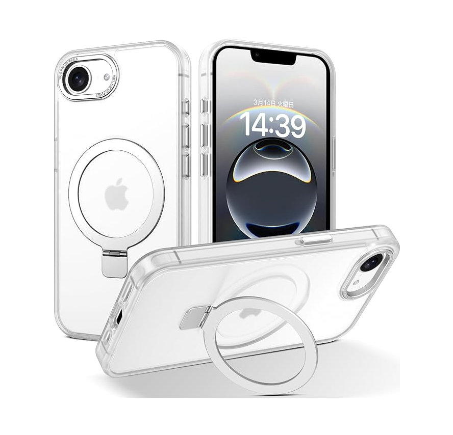 For Apple iPhone 16E Udbasto Series Magsafe Ring Case Clear