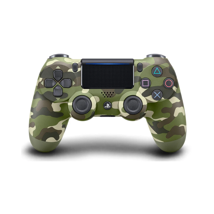 Double Motor Vibration 4 Wireless Bluetooth Remote Controller Green Camouflage
