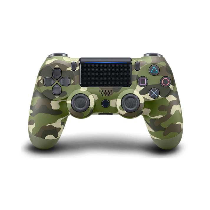 Double Motor Vibration 4 Wireless Bluetooth Remote Controller Green Camouflage