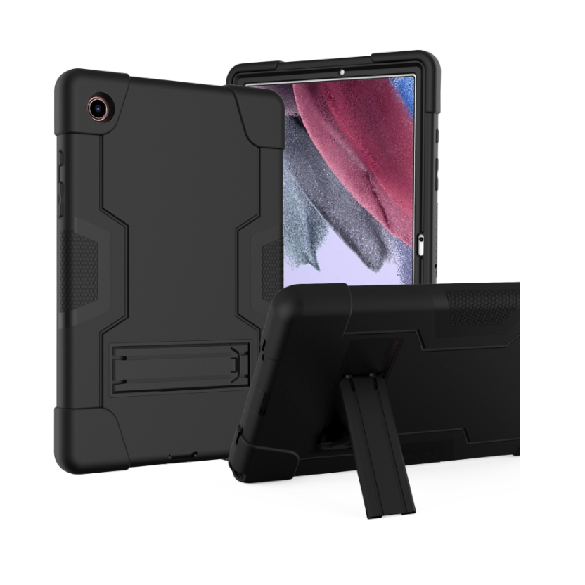 For Samsung Galaxy Tab A11 Plus Hard Case Survivor With Stand Black