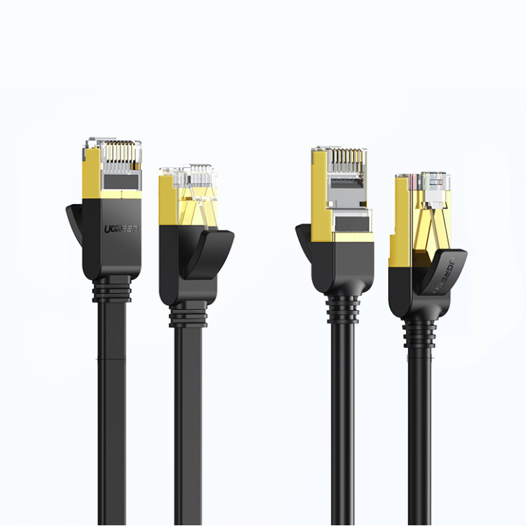 UGREEN 11260 Cat 7 U/FTP Lan Cable Flat Design 1M-www.firsthelptech.ie