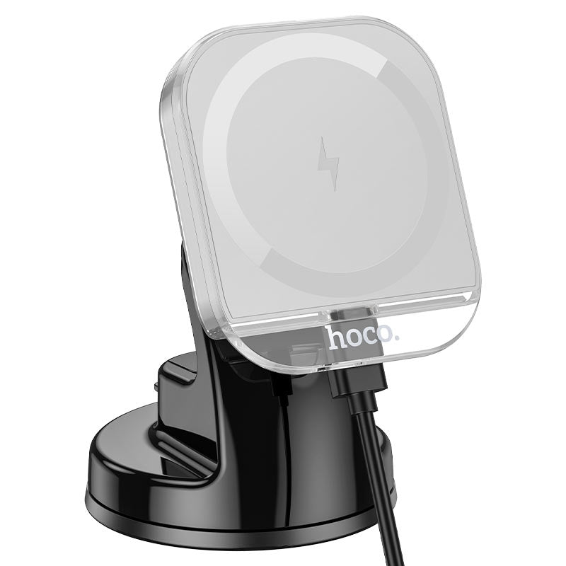 Hoco HW18 Crystal Magnetic Wireless Fast Charging Dash Car Holder Gray