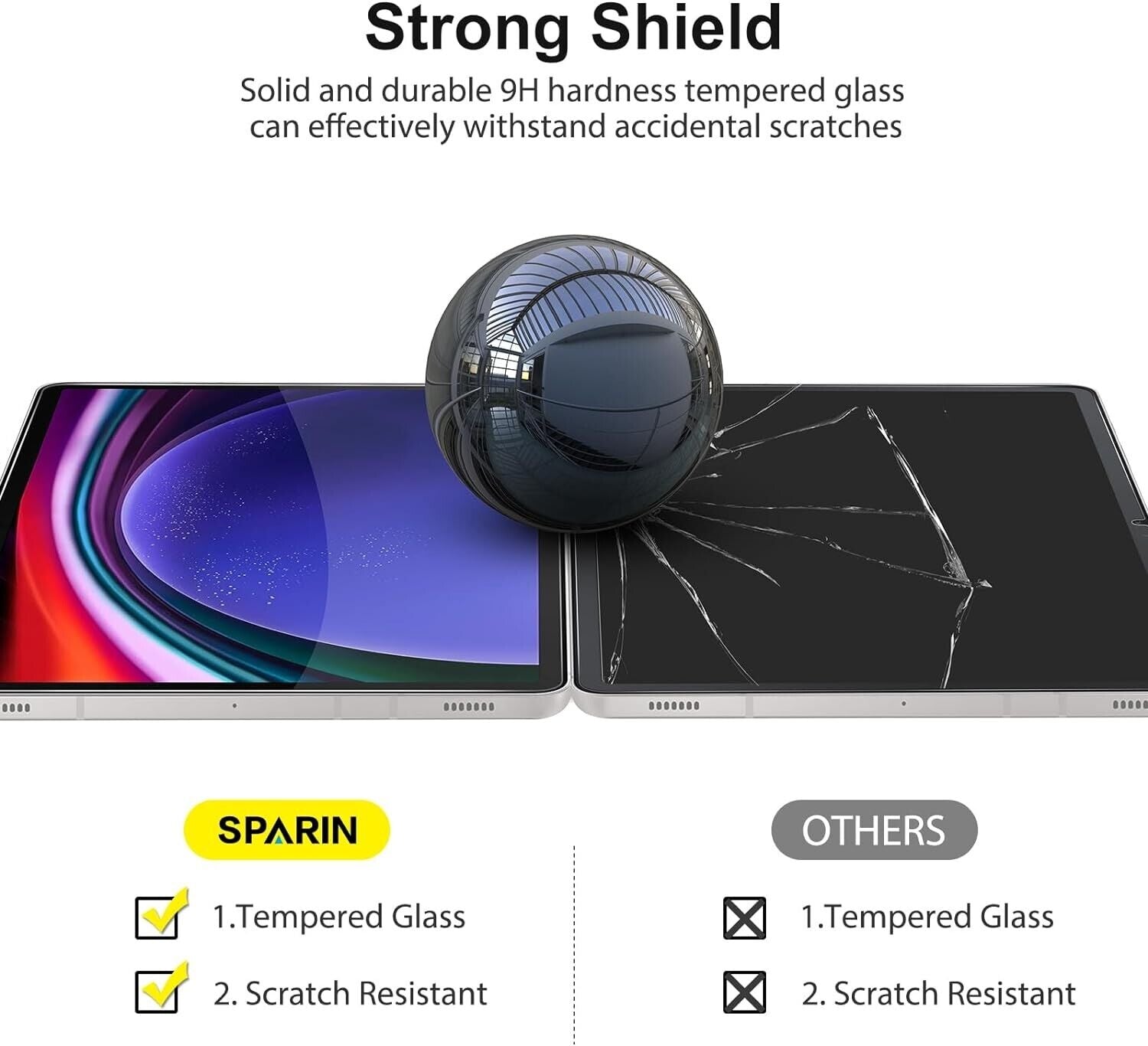 For Samsung Galaxy Tab S9 FE Plus Tempered Glass Screen Protector