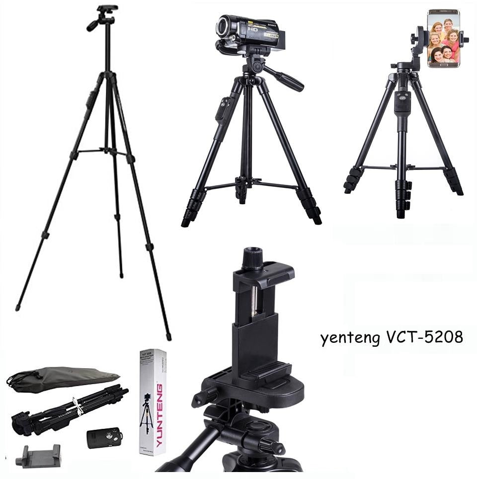 Tesoro YUNTENG VCT-5208 43cm-125cm Aluminum Professional Tripod-www.firsthelptech.ie