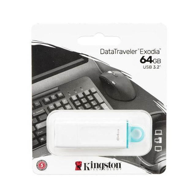 Kingston USB 3.2 Gen Flash Drive 64GB Black & Blue