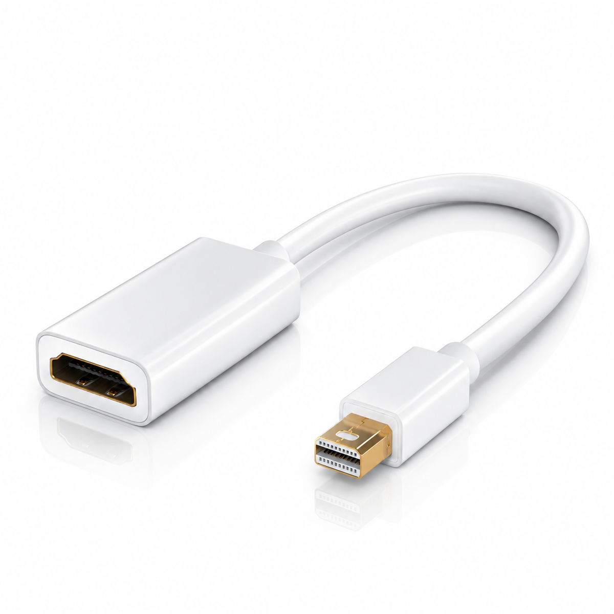 4K Mini DP To HDMI Female Adapter For Mac White