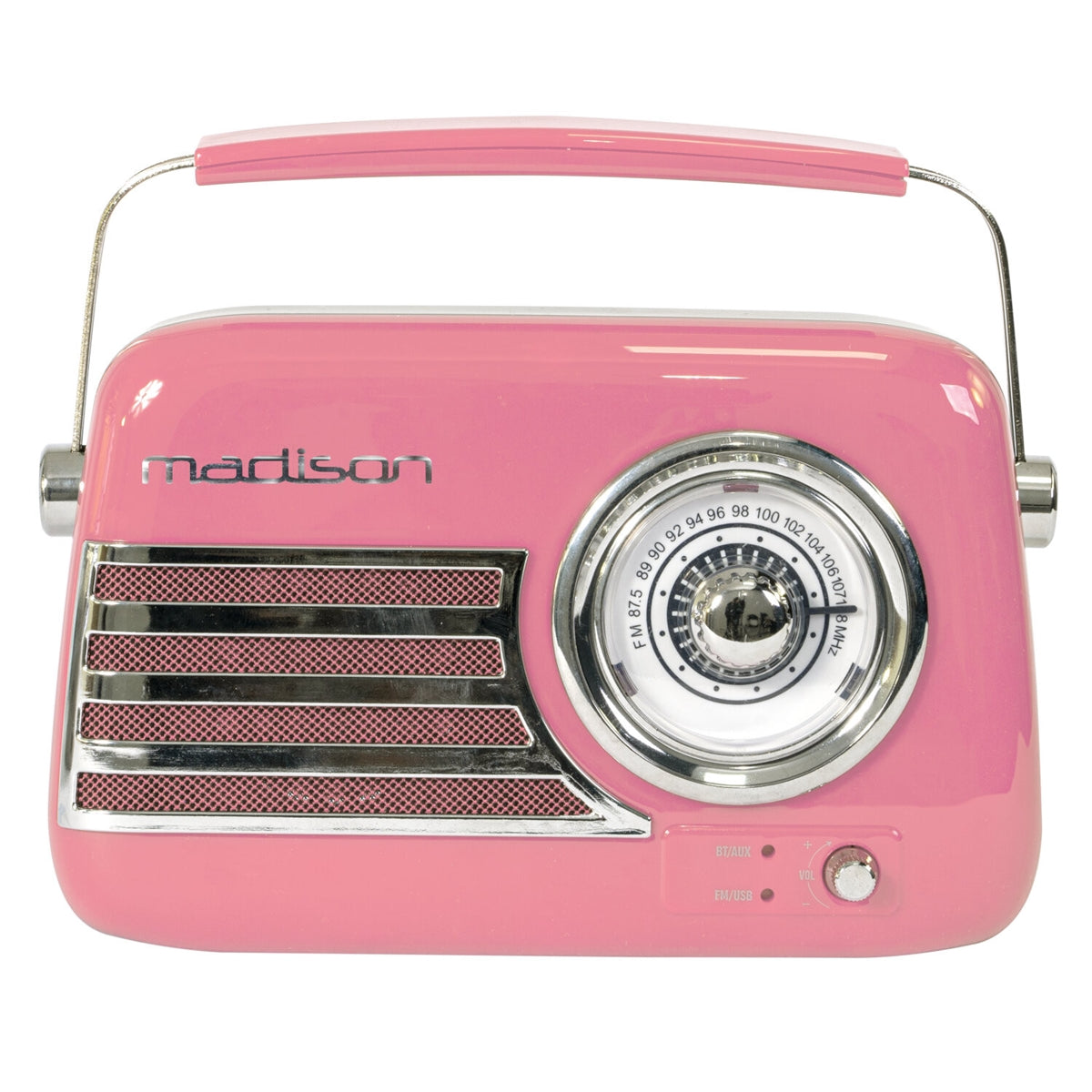 Madison FREESOUND-VR40 10-5566MA Portable Bluetooth Vintage Radio 30W Pink