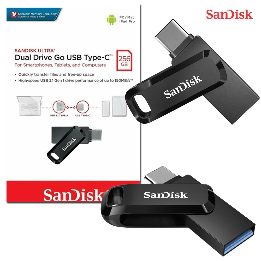 Sandisk Ultra Dual Drive Go USB - Type-C 256GB Flash Drive-www.firsthelptech.ie