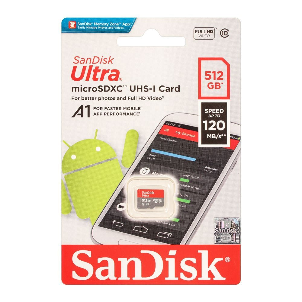 Sandisk Ultra Micro SDXC 150MB/S 512GB-www.firsthelptech.ie