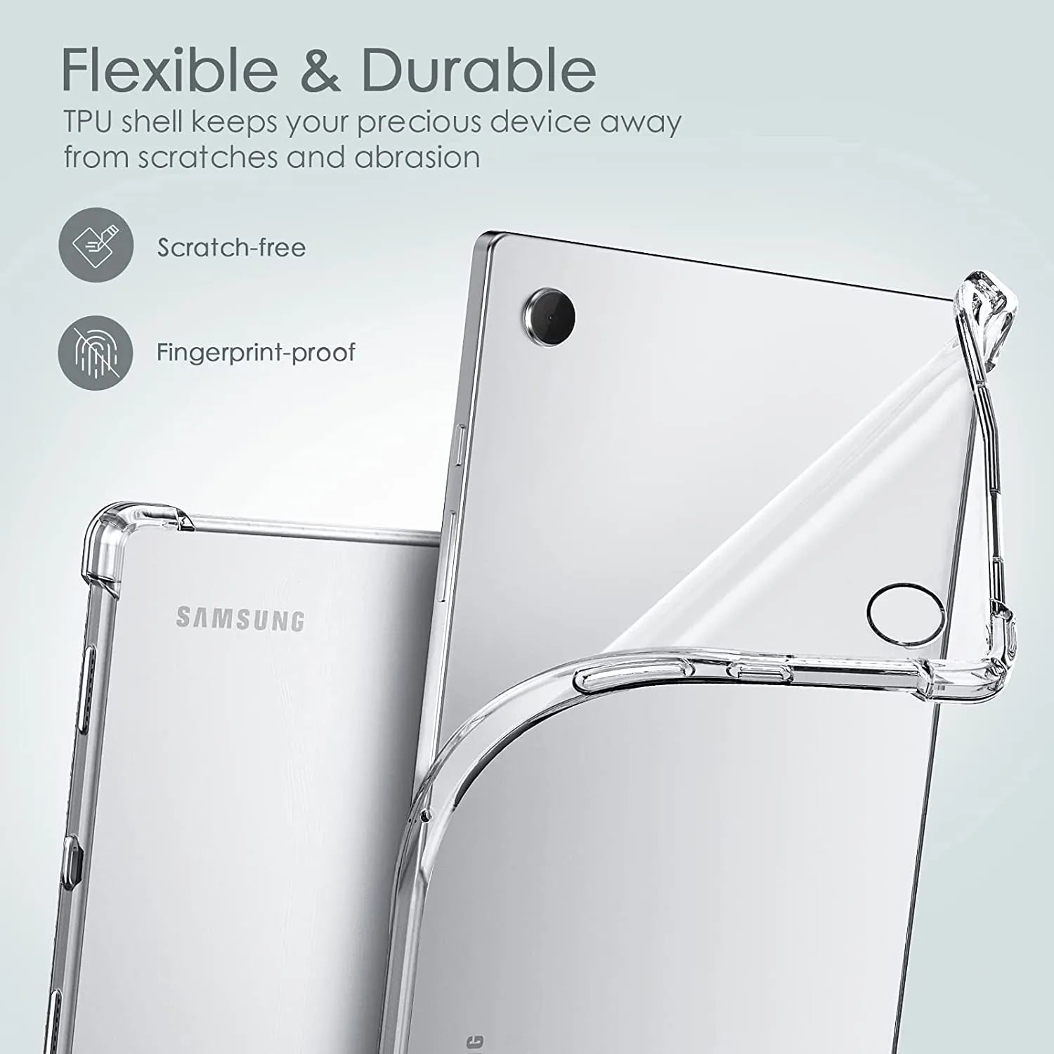 Clear Soft TPU Cover For Samsung Galaxy Tab A8 10.5 2021 ShockProof Bumper Case
