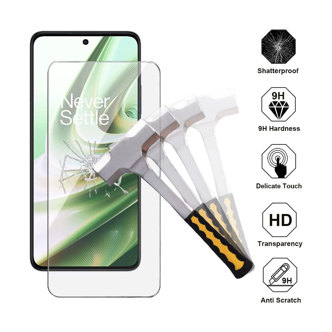 For OnePlus 10R Tempered Glass / Screen Protector-www.firsthelptech.ie