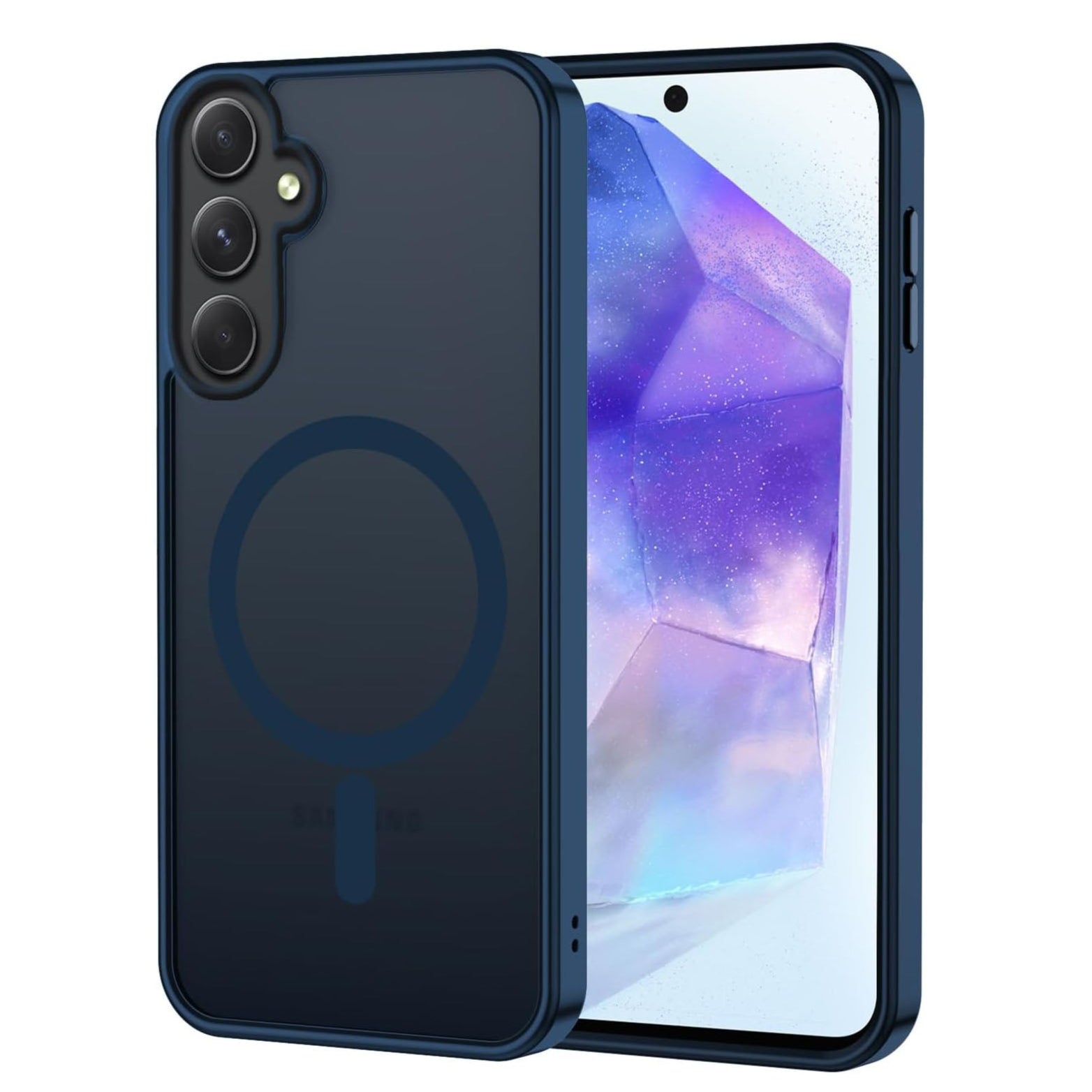 For Samsung Galaxy A35 / A55 Skin-Feel Magnetic Magsafe Case Blue