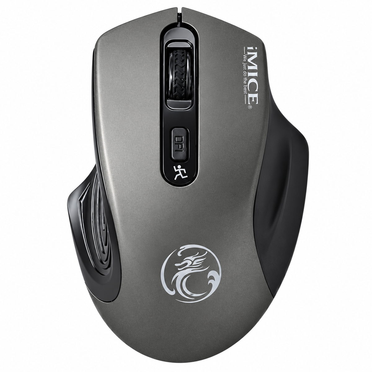iMICE G-1800 2.4g Ergonomic Silent Wireless Mini Office Mouse Grey