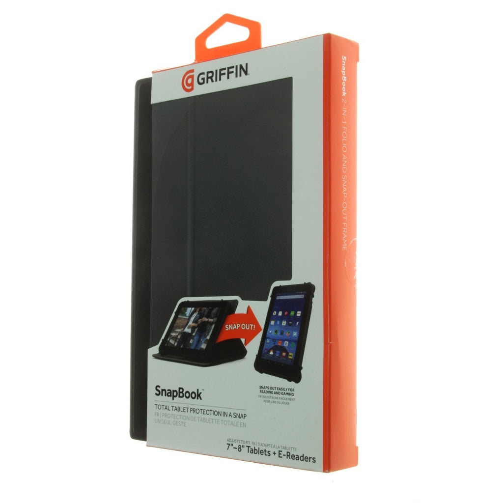 Griffin Universal Folio Total Tablet Protection 7-8" Black-www.firsthelptech.ie