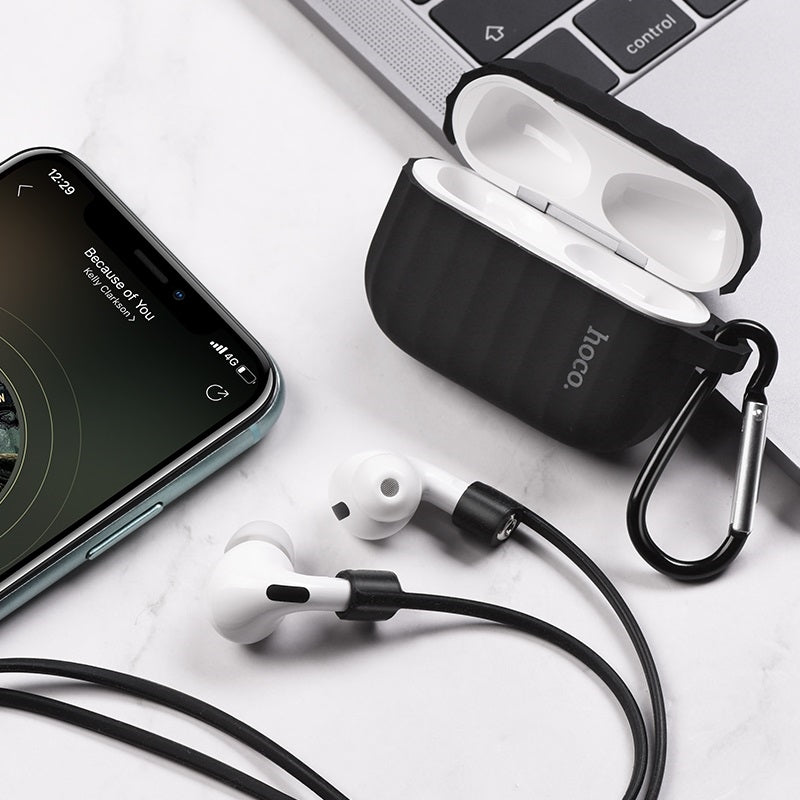 Hoco WB20 Airpod Pro Fenix Protective Silicone Case Black-www.firsthelptech.ie