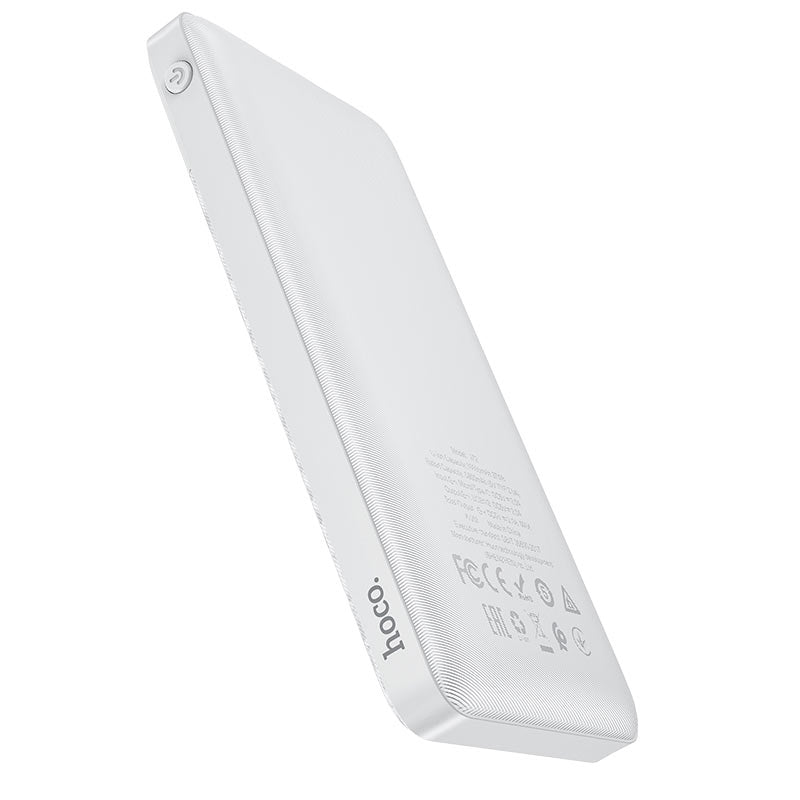 Hoco J72 Easy Slim Dual USB Travel Power Bank 10000 mAh White