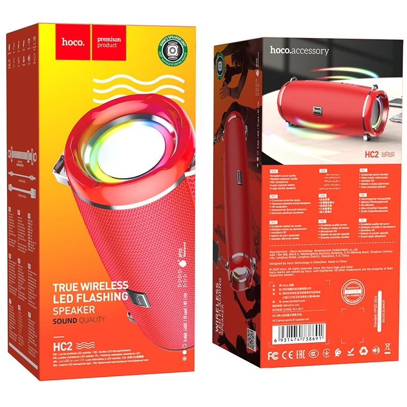 Hoco HC2 Xpress Sports BT V5.0 Speaker Red-www.firsthelptech.ie