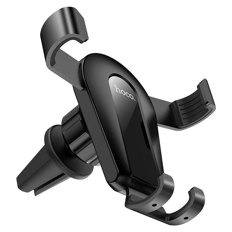 Hoco CA92 Universal Gold Shield Gravity In-Car Phone Holder Black-www.firsthelptech.ie