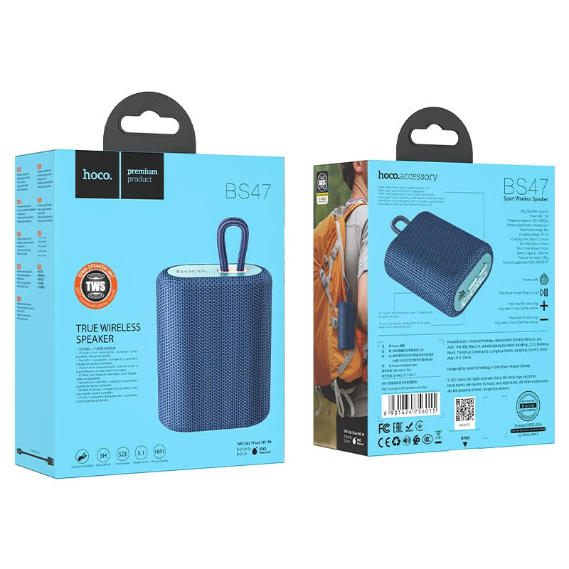 Hoco BS47 Uno Sports Bluetooth Speaker Blue