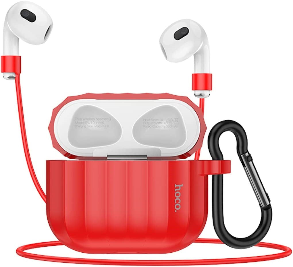 Hoco WB22 AirPods 3rd Gen 2021 Silicon Protective Case Red-www.firsthelptech.ie