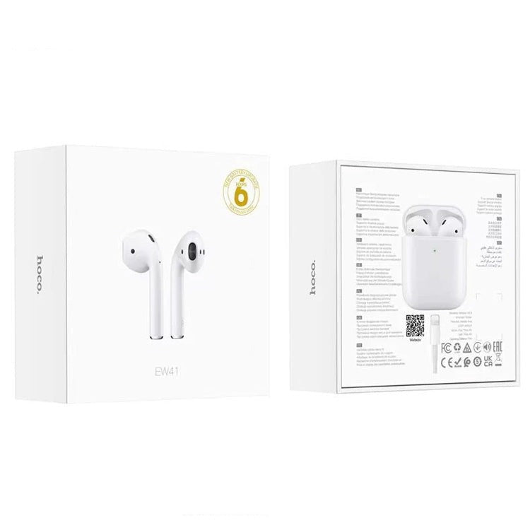 Hoco EW41 Airpod 2nd Gen Design Bluetooth 5.3 In Ear Binaural Noise Cancelling Headset White