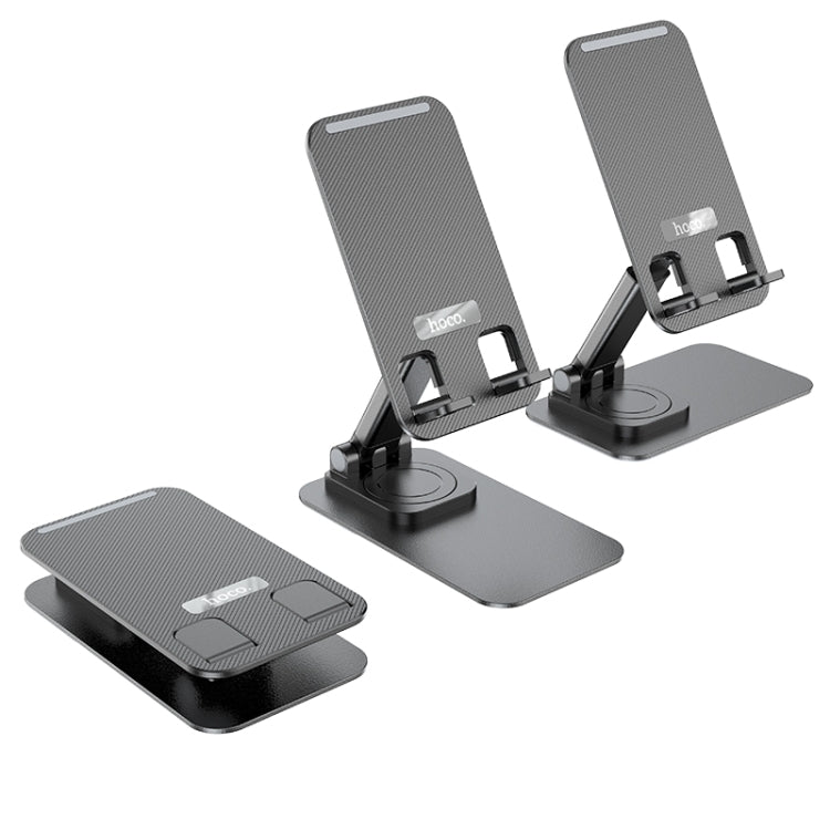 Hoco PH50 Ivey Folding 360 Rotatable Phone & Tablet Desktop Holder Black-www.firsthelptech.ie