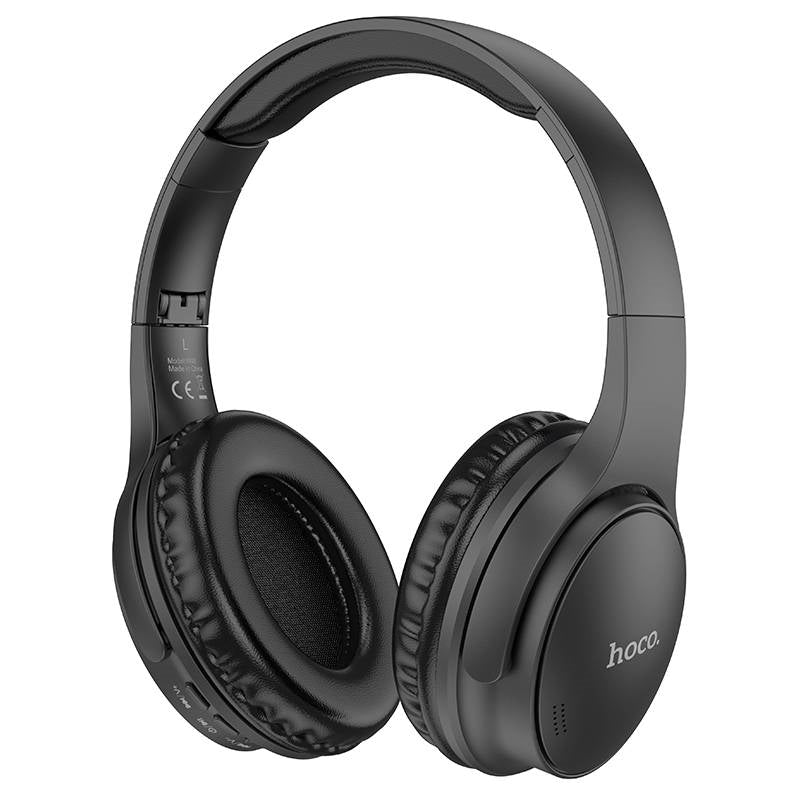 Hoco W40 Foldable Built in MP3 BT V5.3 Headphone Black-www.firsthelptech.ie