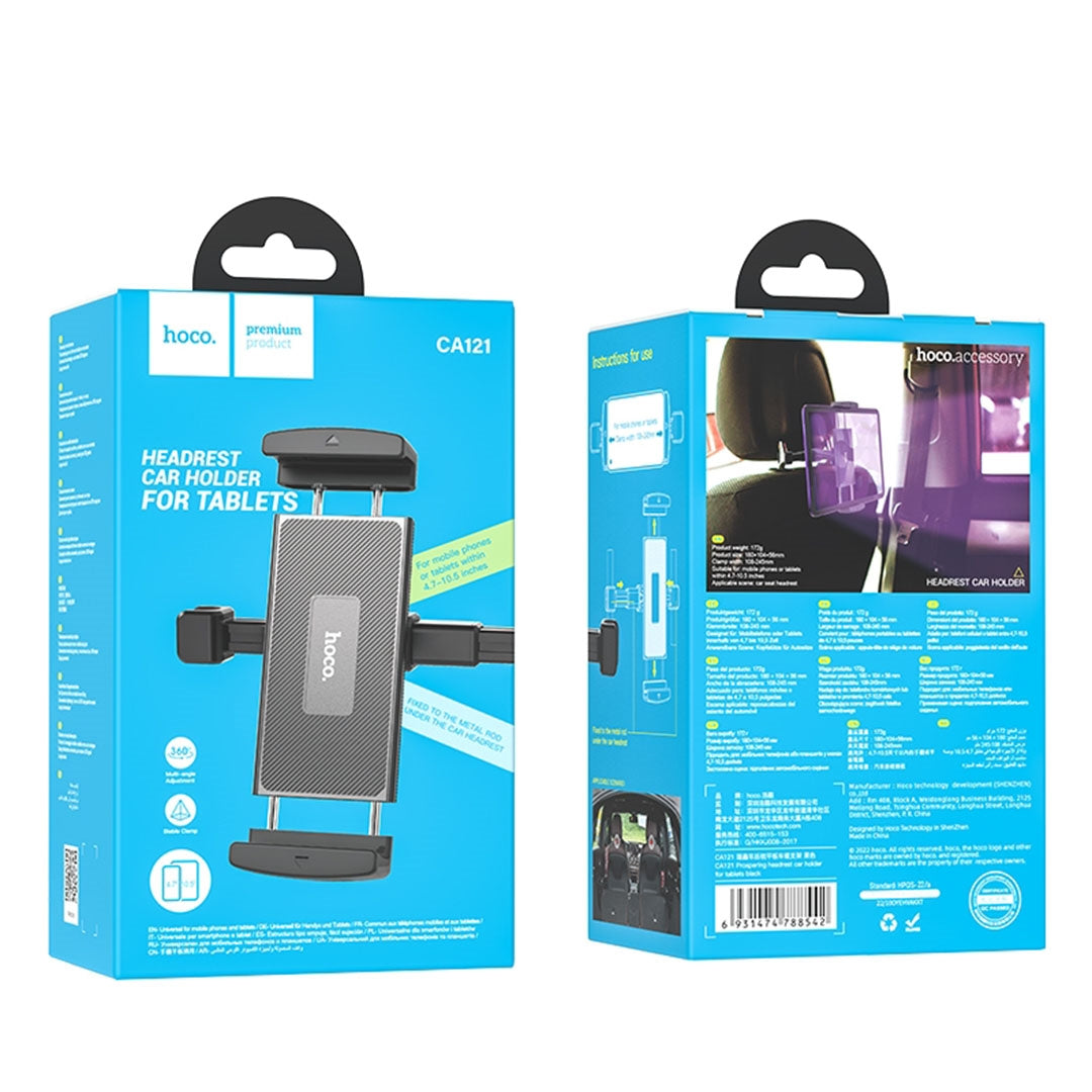 Hoco CA121 Prospering Universal Phone & Tablet Headrest Car Holder-www.firsthelptech.ie