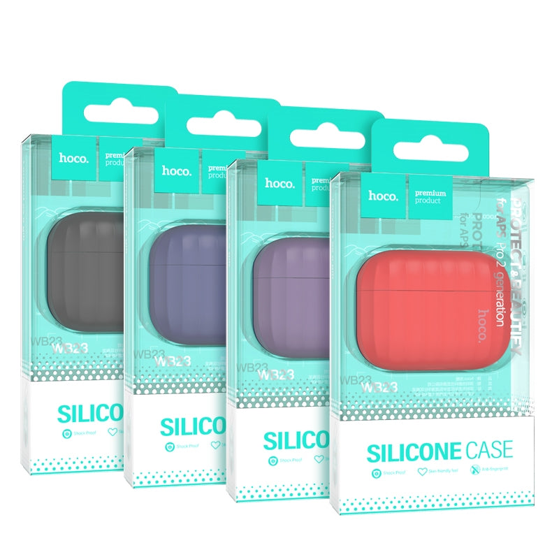 Hoco WB23 Airpods Pro 2nd Gen 2022 Silicon Case Purple-www.firsthelptech.ie