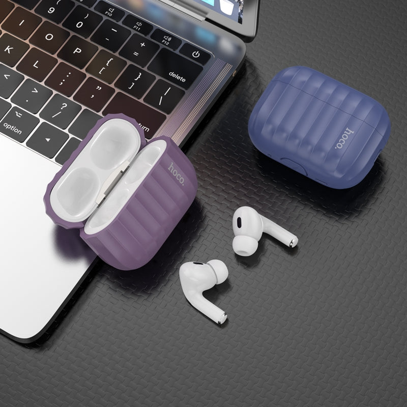 Hoco WB23 Airpods Pro 2nd Gen 2022 Silicon Case Purple-www.firsthelptech.ie