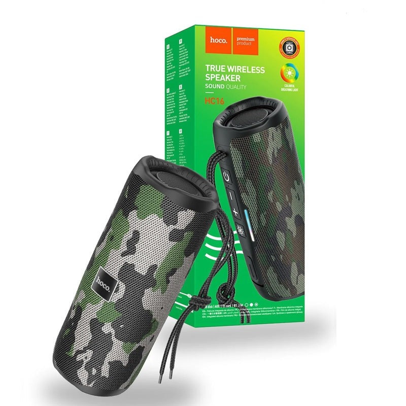 Hoco HC16 Vocal High Base Sports BT Speaker Camo Green-www.firsthelptech.ie