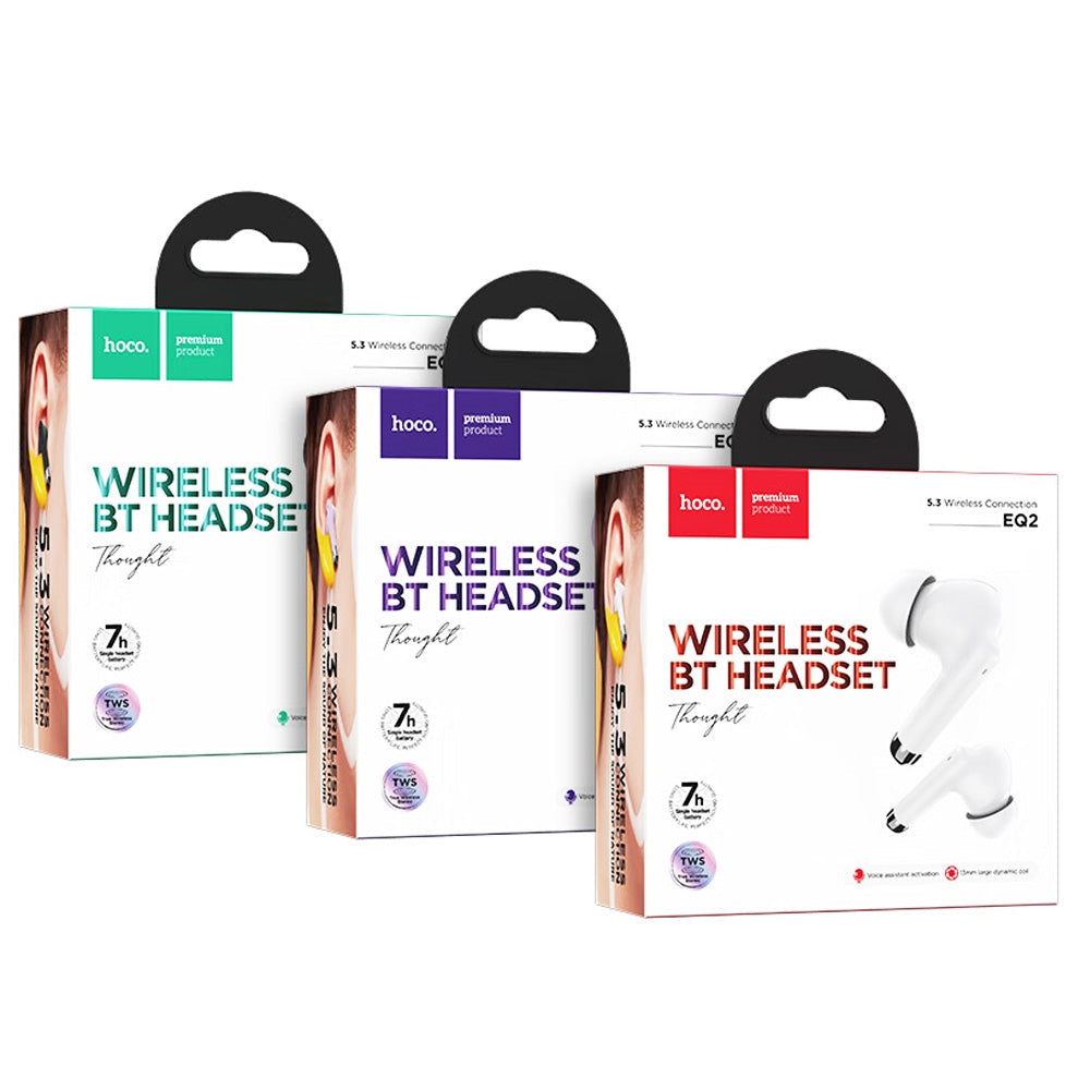 Hoco EQ2 TWS BT 5.3 Voice Assist Earphone White
