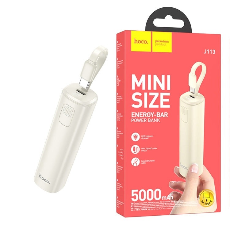 Hoco J113 Lightning Energy-Bar Power Bank 5000mAh White