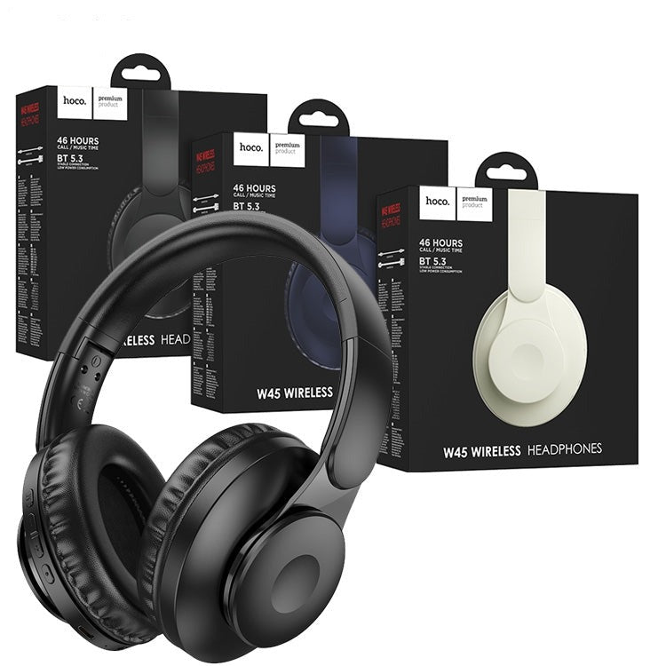 Hoco W45 High Bass 46 Hours Playtime BT Headset Black-www.firsthelptech.ie