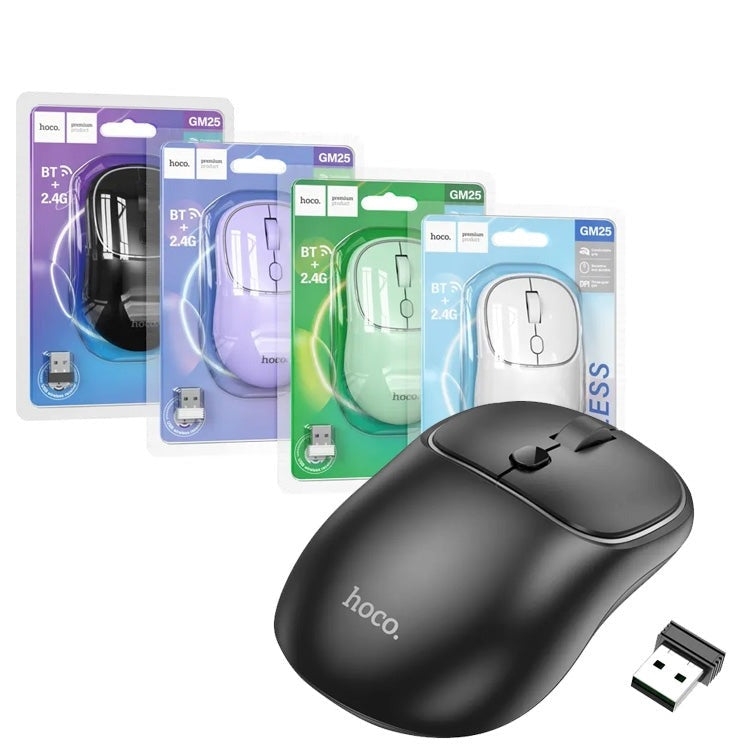 Hoco GM25 Royal Dual-Mode Business Wireless Mouse Black-www.firsthelptech.ie