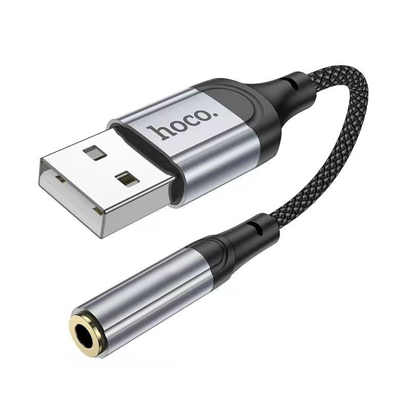 Hoco LS36 Digital USB to 3.5 Audio Converter Black-www.firsthelptech.ie
