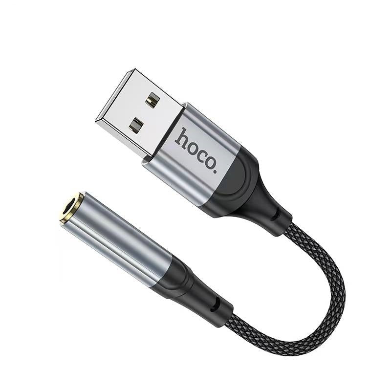 Hoco LS36 Digital USB to 3.5 Audio Converter Black-www.firsthelptech.ie