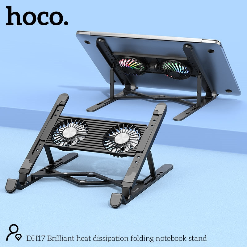 Hoco DH17 Radiating Foldable Laptop & Tablet Holder Black