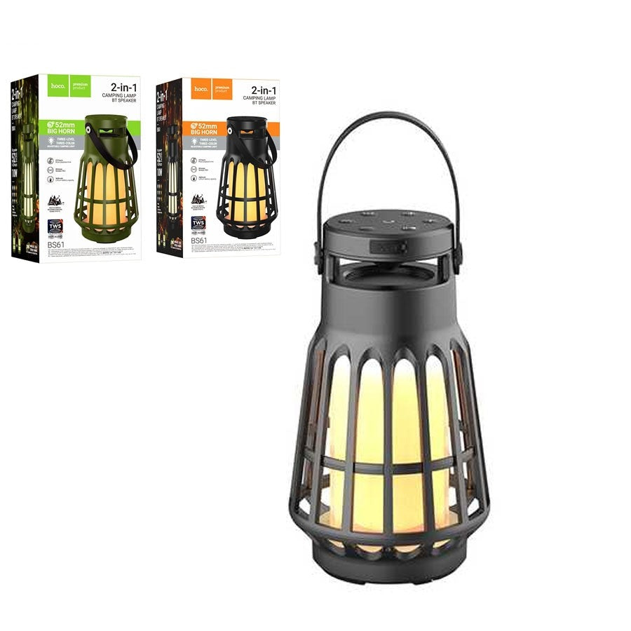 Hoco BS61 Wild Fun Outdoor Camping Light BT Speaker Magic Black Night-www.firsthelptech.ie