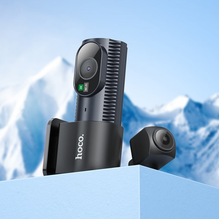 Hoco DV8 2K Display Hidden Driving Dash Recorder with Rear Camera Black