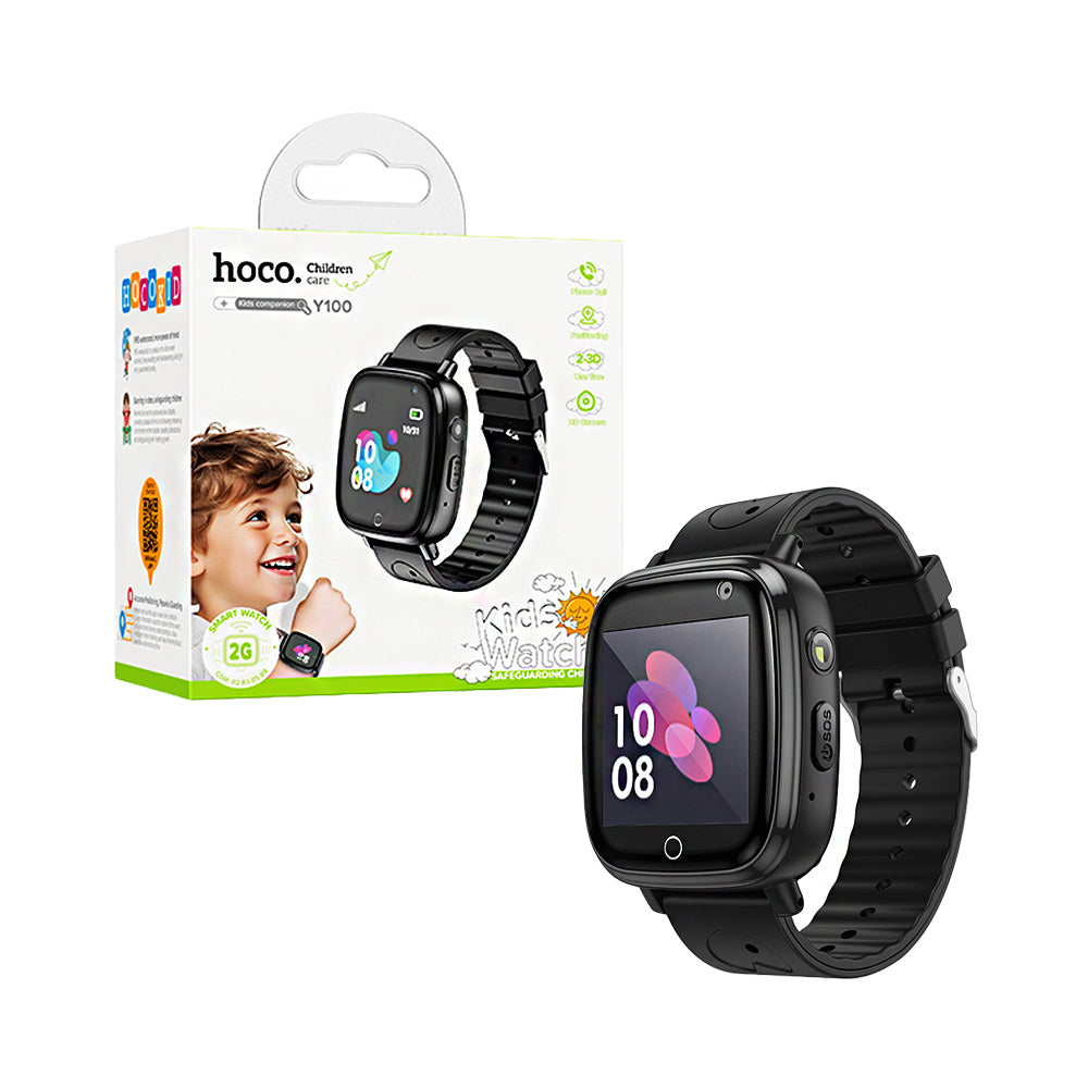 Hoco Y100 Real Time Monitor Kids Watch With Call Function Black