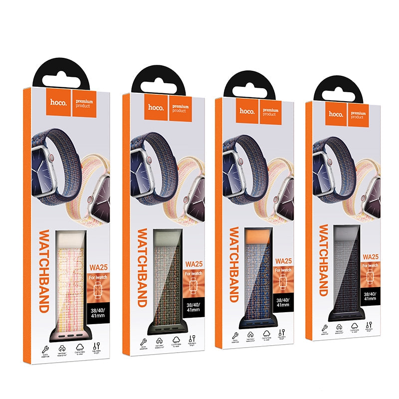 Hoco iWatch WA25 Original Series Nylon Strap 38/40/41mm Black And Blue