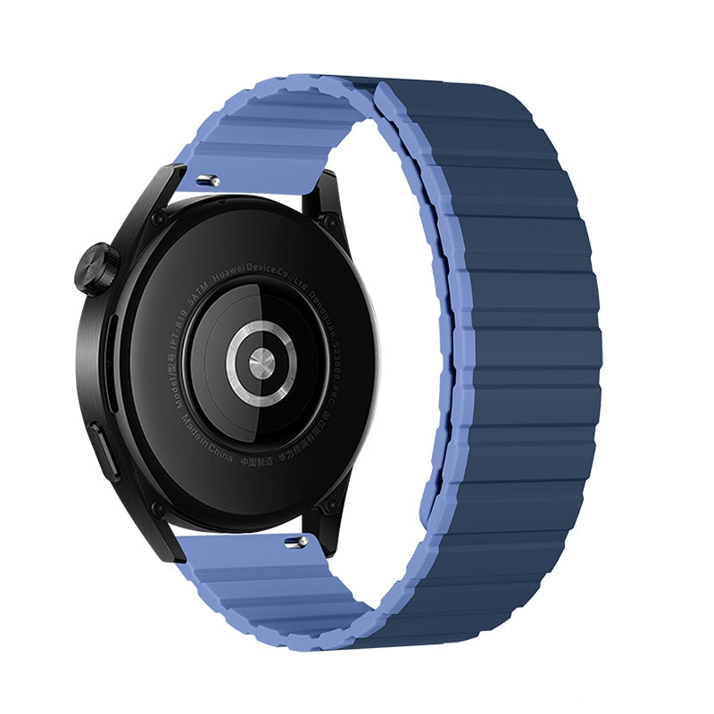 Hoco WH08 Flexible Series Plain Weave Two Section Magnetic Silicone Strap 22mm Blue