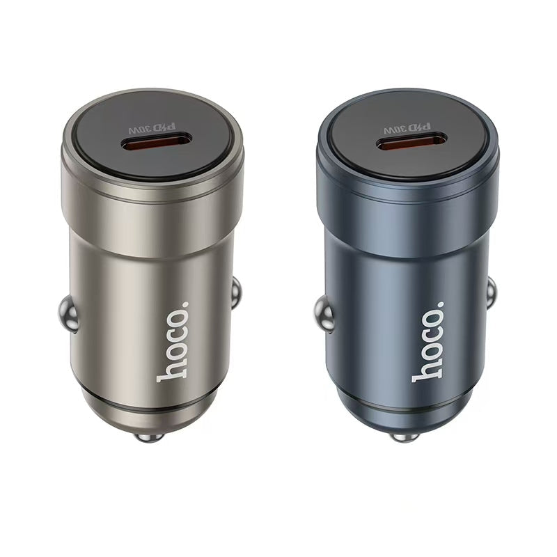 Hoco Z57 Glorious Single-Port PD30W Car Charger Gray